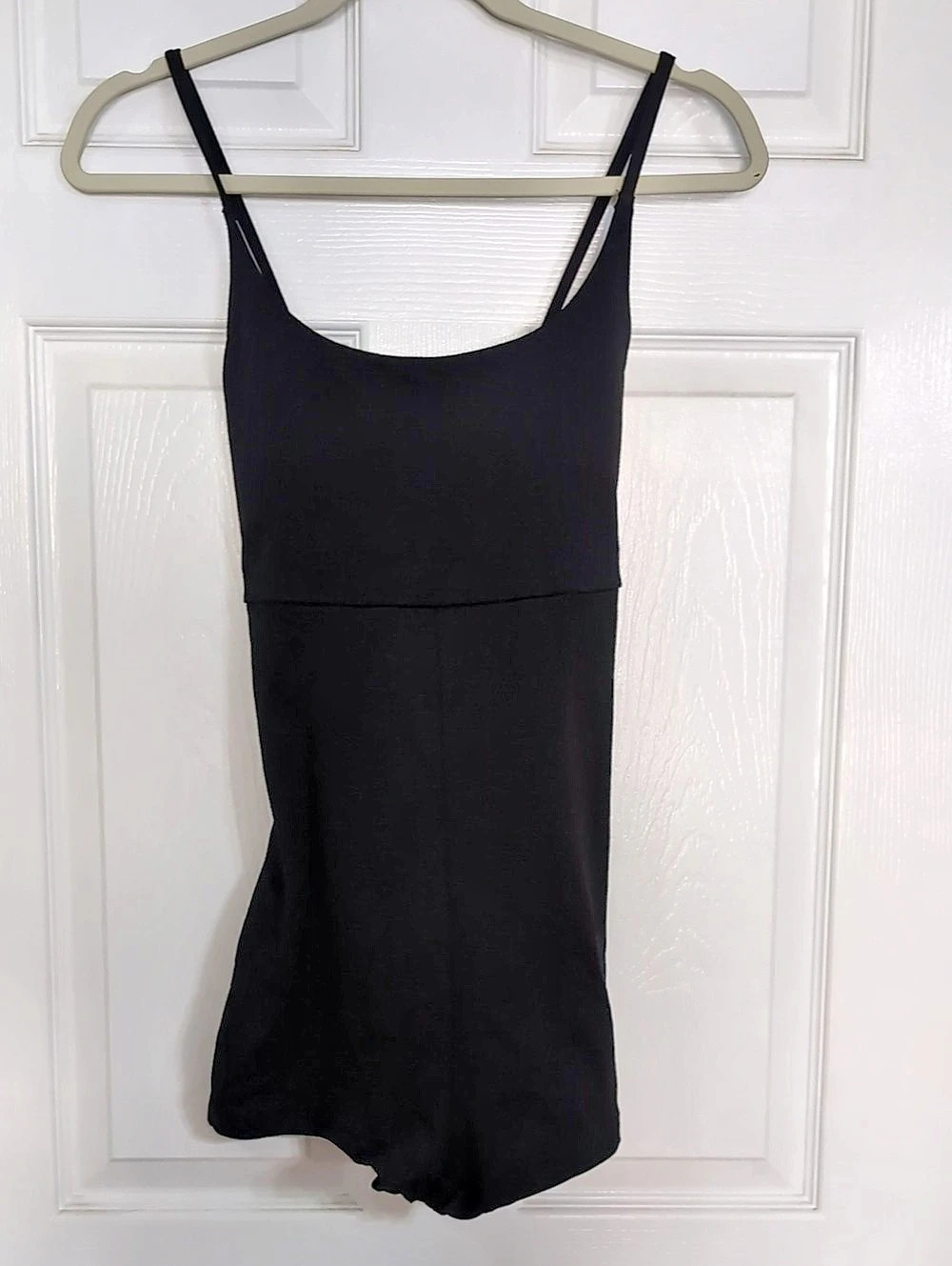 Old Navy Textured Swim Romper Black One-Piece Swimsuit Size Medium NWT